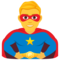 Man Superhero emoji on Emojione